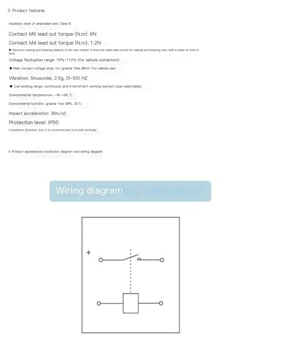 Relais de démarrage CC QCC26C-100A contacteur 24V pour moteurs