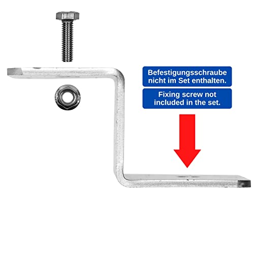Z-Winkel Halterung für Solarmodul, 4 Pack, aus Aluminium, inkl. Befestigungsschrauben, Z-Halter Solarpanel, Montagehalterung für Wohnwagen, Transporter, Boot, Befestigung Photovoltaik Panel Dach