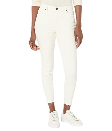 KUT from the Kloth Connie High-Rise Fab AB Ankle Skinny-Raw Hem in Sky Blue