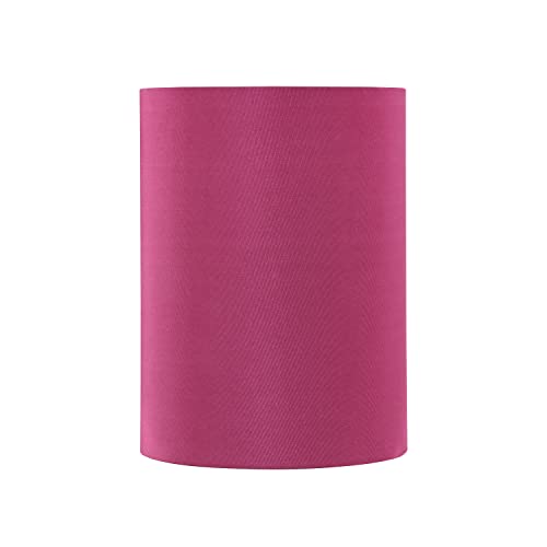 Image of Aspen Creative 31316 Contemporary Drum (Cylinder) Shaped Spider Construction Lamp Shade in Burgundy, 8 inch wide (8 inch x 8 inch x 11 inch)