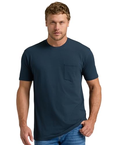 Image of True Classic Mens T-Shirts - Curved Hem or Pocket Tee, Mens Drop Cut Lounge /Sleep or Heavyweight Tshirt