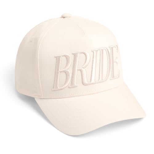xo Fetti Bride Embroidered Trucker Hat | Bachelorette Party Gift Neutral Ivory Cap Bridal Shower Tonal Accessory