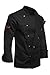 strongAnt® - Chaqueta de Chef/Cocinero Manga Larga - Uniforme Fabricado en UE - Negro XXL