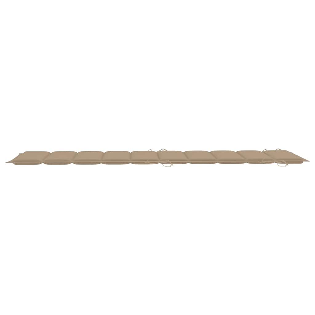 vidaXL Cuscino per Lettino Beige 186x58x4 cm in Tessuto Oxford