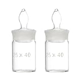 SHERCHPRY 2Pcs Glass Flat Weighing Bottles for Precise Measurement in Scientific Experiments and Industrial Use