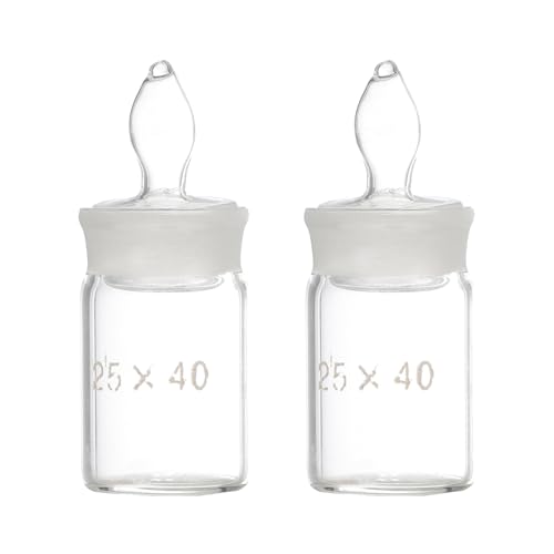 SHERCHPRY 2Pcs Glass Flat Weighing Bottles for Precise Measurement in Scientific Experiments and Industrial Use