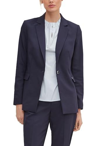 comma Damen Langarm Blazer, 5976 Navy, 42