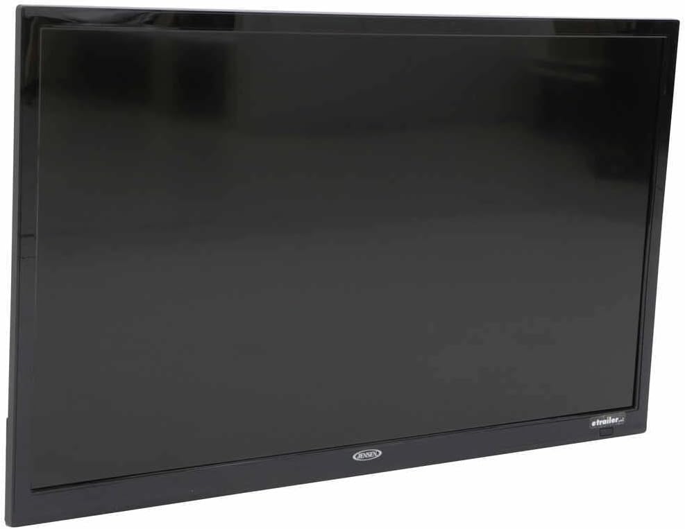 sebelah view of the Jensen JTV3220DC 32-inch LED DC Television, showing its slim profile.