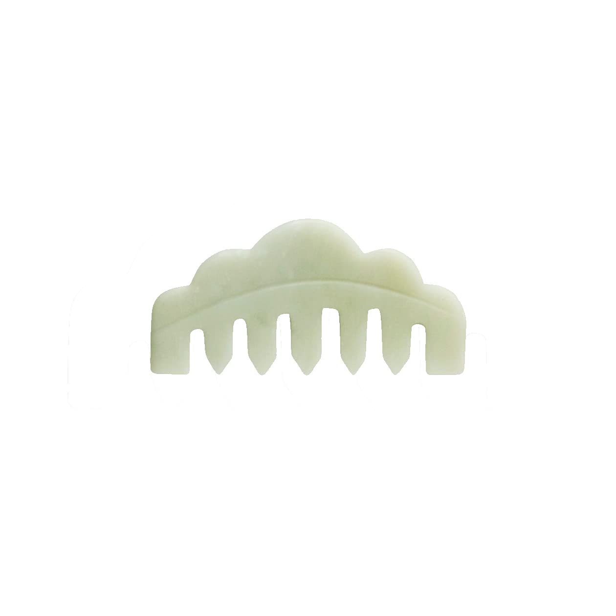Mount Lai Hand-Carved Natural Jade Gua Sha Scalp Comb â Scalp Massager & Scraping Guasha Tool for Relaxation, Blood Circulation & Cooling