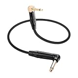 Cavo singolo TS da 1/8 a 1/4 con conduttore OFC ad alta purezza e connettori resistenti alla corrosione placcati in oro 24K per ridurre al minimo la perdita di segnale e le interferenze elettromagnetiche. Fornisce un audio mono cristallino senza rumore, crepe o distorsioni per apparecchiature audio professionali.