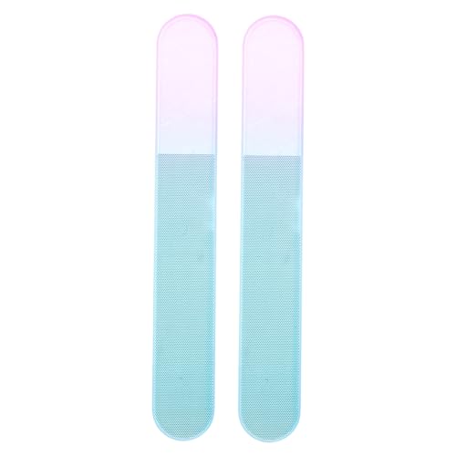 minkissy 2個 ガラスマニ ファイル 旅行ネイルファイル ガラス足ファイル 爪やすりキット ネイルファイラー フットファイルグラス キューティクルファイル ガラスの爪ファイル