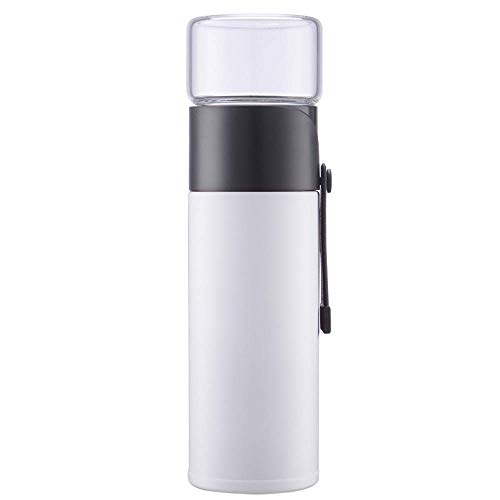 Tianba 304 Edelstahl Isolierte Wasserflasche, Multifunktionale Trennung Einer Tasse Mit Doppeltem Verwendungszweck Teetasse, Tragbare Wasser Cup Mit Griff, 500 Ml