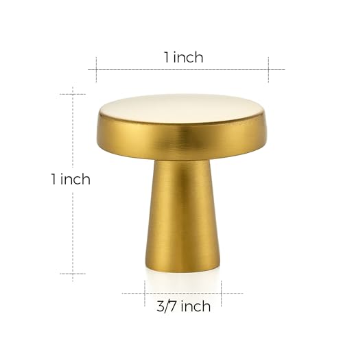 Mini boutons ronds dorés pour tiroirs de commode meuble chambre à trou unique - 4