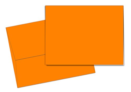 Note Card Cafe Orange Note Cards with Envelopes | 40 Pack | 6.125 x 4.625 in | Blank Inside, Matte Finish Tangerine Zest