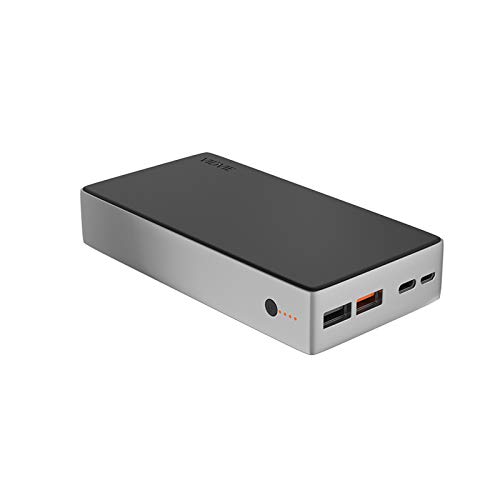 Batería externa pequeña extra compacta de 20000 mAh color gris oscuro para móvil 3