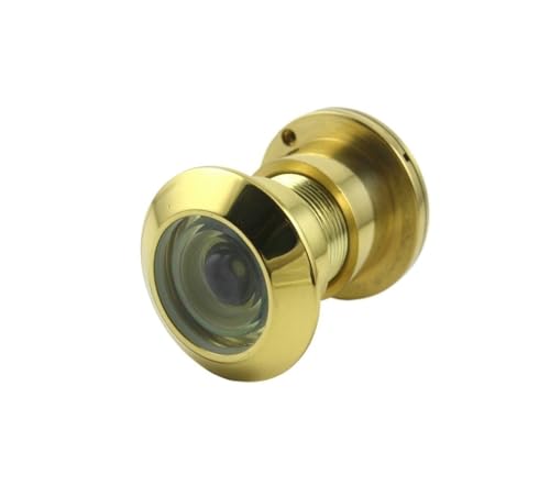 Visor de puerta ángulo 220 grados de metal tono dorado FENG GUO con cubierta 42-55mm miniatura 2