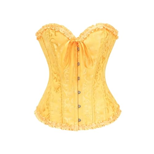 Corset sexy rétro femme jaune XX-Large pour sublimer les courbes