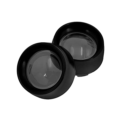 HCmotorku Motorcycle Turn Signal Light Lens Cover Bullet Bezels Fit For Harley Touring Road King Street Glide Sportster Softail Dyna 2000-2025 2pc (Matte black & smoke)
