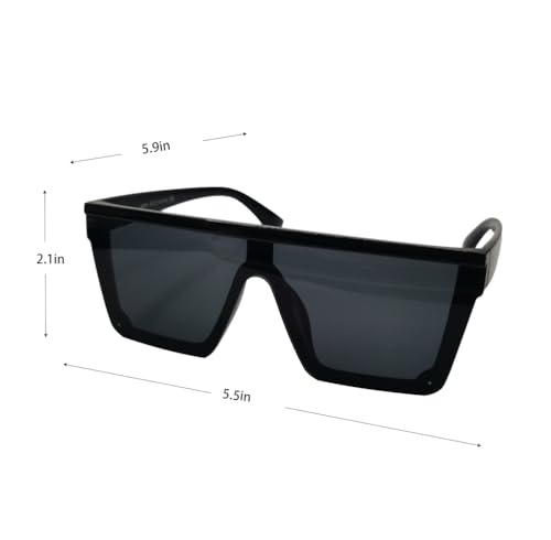 VIGUEUR Square Oversized Sunglasses for Women and Men with UV Protection3