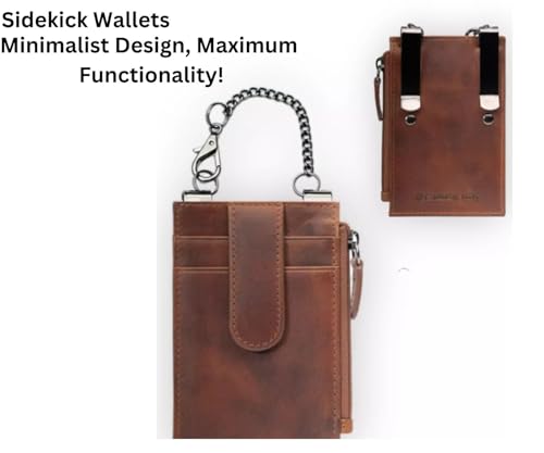 Image of RFID Blocking Boot Wallet with Security Chain & Zipper Lock - Genuine Leather Wallets for Men, Travel Wallets Women, Minimalist Leather Card Holder