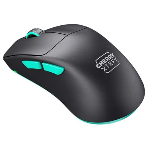 CHERRY XTRFY M64 Wireless, Ultraleichte Kabellose Gaming-Maus, 2,4 GHz Funk, Optimiert für esports, Ergonomische Form mit Besonders Niedriger Front, Schwarz