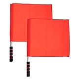 Hemobllo 2 Stück Schiedsrichterflaggen aus Edelstahl mit Rotem Signalstoff Leichte...