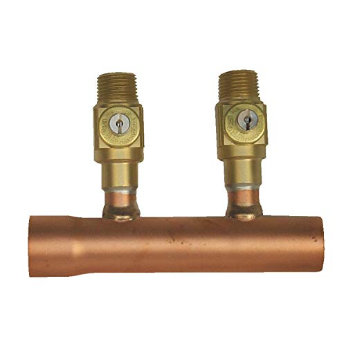 Image of Willow Springs CVP1005002 PEX Shut-Off Valve Headers 1 inch x 1 /2 inch - 2 Loop