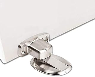 PHOEWON Strong Magnetic Door Stopper Metal Door Stop Heavy Duty Door Catch with 3M Self Adhesive Conceal Screws Floor Mounted