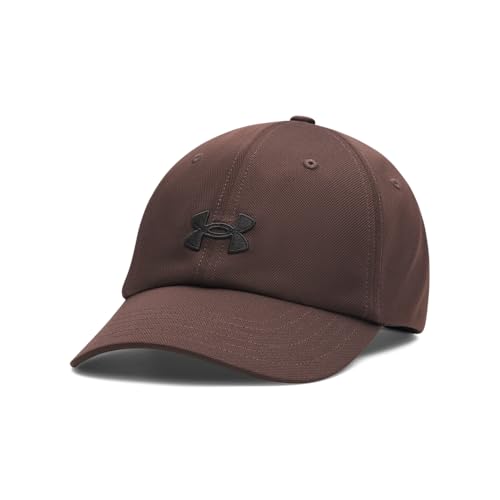 Under Armour Damen Blitzing Verstellbar, weiche Schirmmütze für den ganzen Tag, Baseballkappe mit Schweißband und anpassbarem Riemen, atmungsaktives Cappy für Frauen,Kona Brown / / Black,OSFM