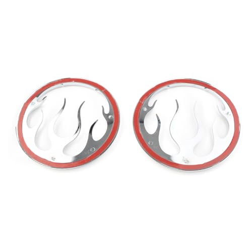 Cubierta cromada para parlante Zhisheng Flame para Harley miniatura 5