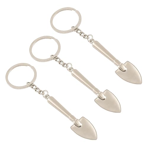 Lot de 3 Porte-clés en Forme de Pelle en métal - Mini Pendentif cuillère - Porte-clés décoratif en Alliage - Porte-clés en Forme de Pelle