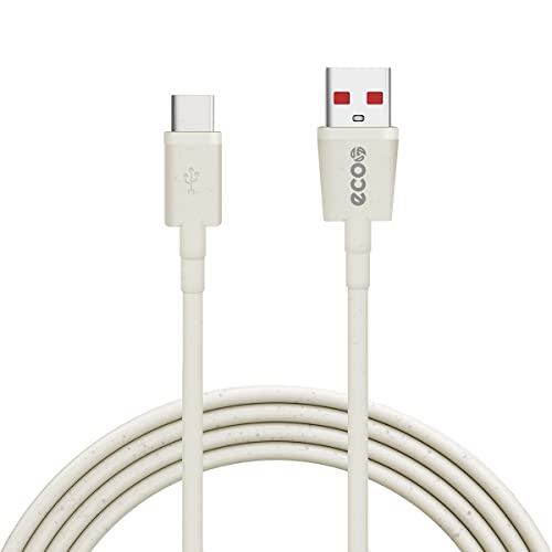 Gshield Cabo Ecoo USB/Tipo C 1M Fabricado em Material Reciclável Fibra de trigo + PVC Carregamento R