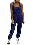 Ebifin Women's Fleece Warm Overalls Winter Loose Casual Jumpsuits with Pockets