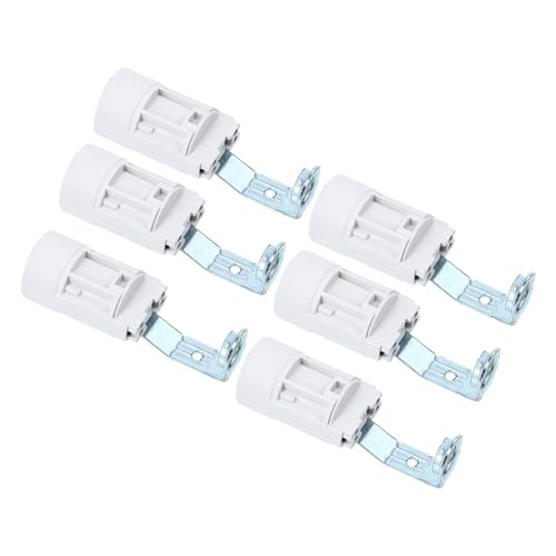 VILLFUL 6 piezas Casquillo Roscado Adaptador de Portalámparas Candelabro Blanco con Soporte para Lámparas de Vela Uso Interiores como Cocina y Salón