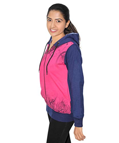 Image of Goodluck Women's Abstract Sweatshirt with Hoodies, Fleece Material Full Sleeves, (Pack of 1)