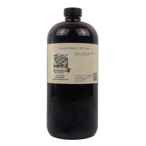 OliveNation Premium Coconut Extract - 32 ounces - Gluten free, Sugar free also bake and freeze-proof Perfect for Smoothie, iced lattes, puddings and i