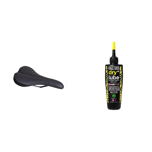 WTB Volt Medium Cromoly Black Saddle and Muc-Off Dry Chain Lube, 120 Milliliters