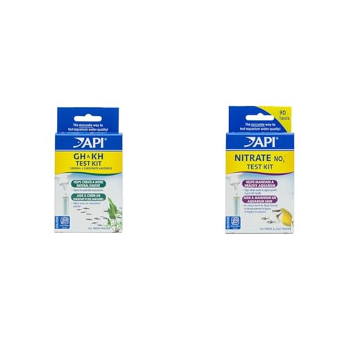 API GH & KH Freshwater Aquarium Water Test Kit Bundle Nitrate 90-Test Aquarium Test Kit