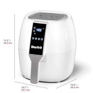 Starfrit Electric Digital Air Fryer - 3.5L Capacity - LED Touch Screen - 7 Preset Functions - 1400W