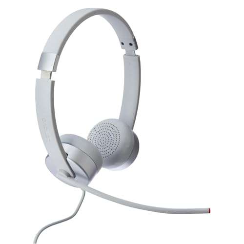 Lenovo 100 Stereo Analog Headset, 3.5mm, 180° Boom Microphone, Memory-Foam Earcups, GXD1B60597, Cloud Grey by Lenovo - Used condition - US$8.55