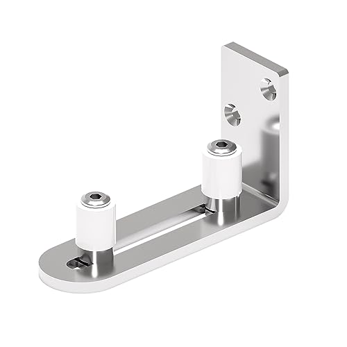 Wolfbird Adjustable Floor Guide Sliding Barn Door Wall/Door Bottom Guide Stainless Steel Style(2PCS, Silver, C-Style (2PCS) - Image 4