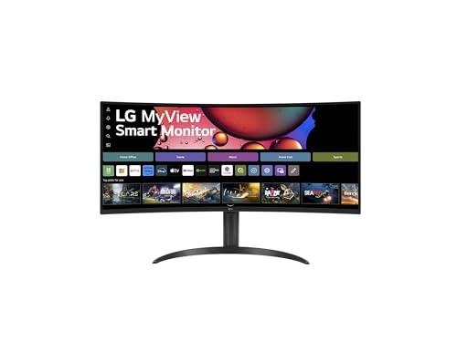LG MyView Smart Monitor 34SR65QC-B.AEU Tout-en-Un 34' - Dalle VA résolution QHD (3440x1440), 5ms GtG 100Hz, HDR 10, sRGB99% (CIE1931), inclinable, réglable en Hauteur