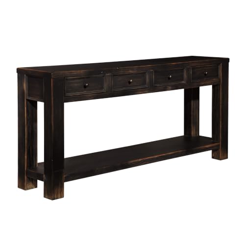 Ashley Gavelston Sofa Table with 4 Drawers
