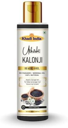 Khadi Kalonji Hair Oil 100ml | Pure & Natural Black Seed Oil for Hair Growth, Strengthening & Scalp | Non Sticky, Paraben & Mineral Oil Free | For All Hair Types | Daily Use for Men & Women