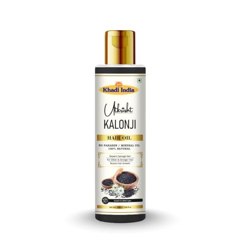 Image of Khadi Kalonji Hair Oil 100ml | Pure & Natural Black Seed Oil for Hair Growth, Strengthening & Scalp | Non Sticky, Paraben & Mineral Oil Free | For All Hair Types | Daily Use for Men & Women