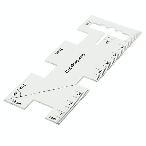 image for HONEYSEW No-Hassle Triangles Gauge Sewing Tool with Free Seam Gauge Ru