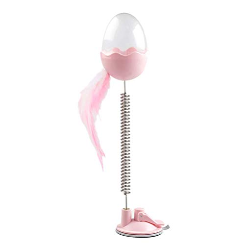 Conteneur de nourriture pour chat interactif rose au design moderne