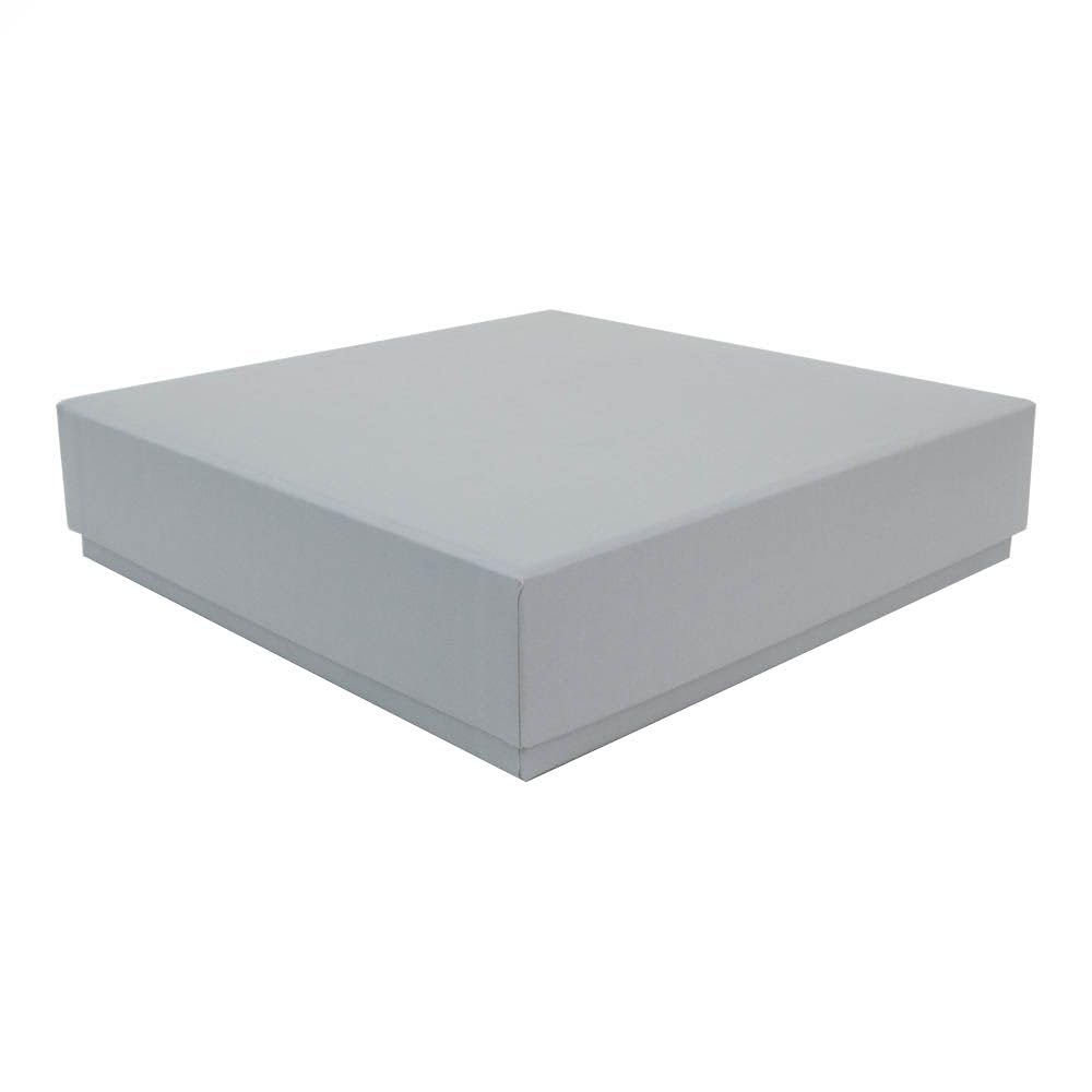 12 XL Deep Jewellery Gift Boxes, Square, Grey Eco Kraft, 165x165x42mm | For Statement Necklaces, Chunky Bracelets & Luxury Sets | Rigid Presentation Packaging, FSC Certified โ image 1