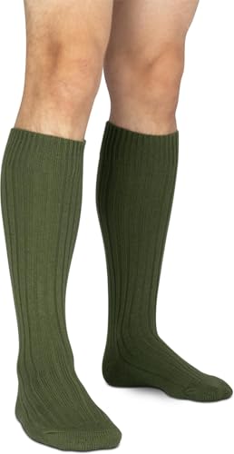 normani 3 Paar Bundeswehr Stiefelsocken mit Frotteesohle und hohem Wollanteil Farbe Oliv Größe 43-46