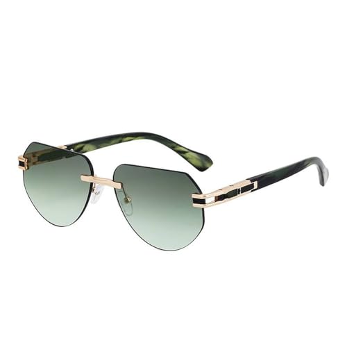 Lunettes de soleil sans monture vintage mode 2025 pour homme et femme